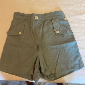 Ilana Kohn high waist green shorts